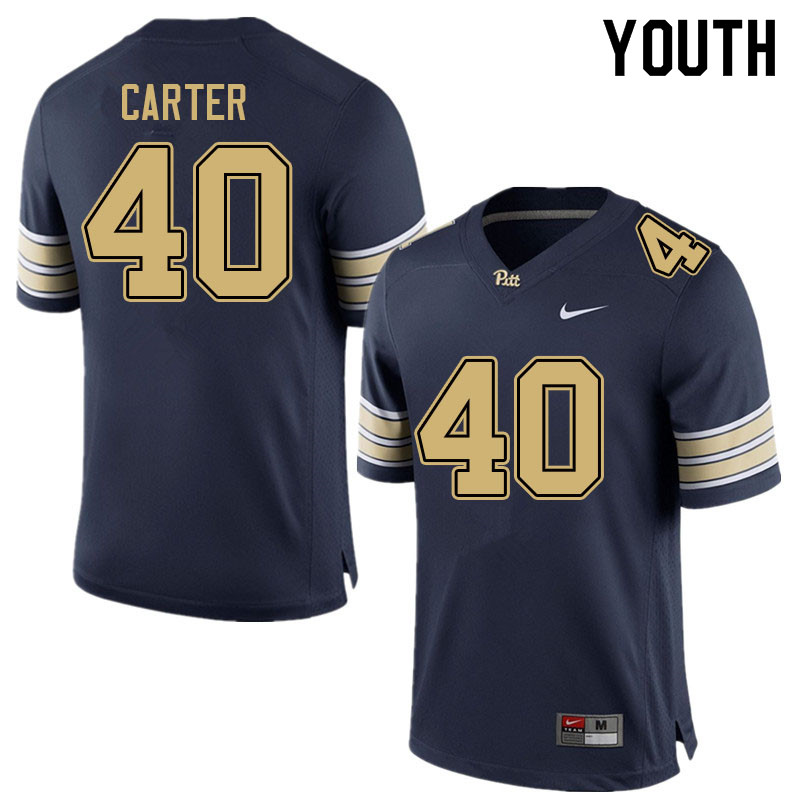 Youth #40 Daniel Carter Pitt Panthers College Football Jerseys Sale-Navy